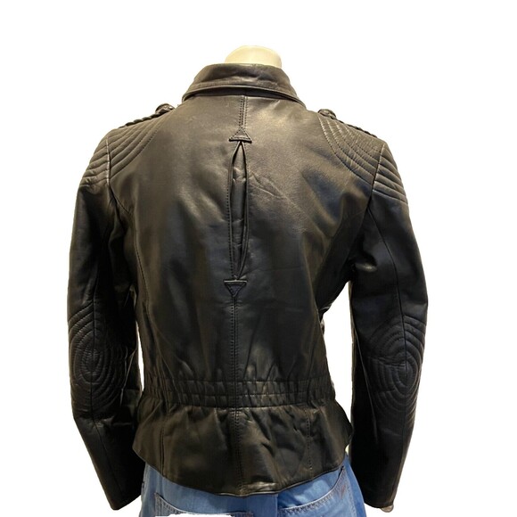 HARLEY DAVIDSON HEIN GERICKE Women's Vtg 80s Black Leather Motorcycle Jacket Sm - Picture 2 of 12